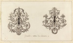 Design per due placche di chiavi in bronzo da Richard de Lalonde